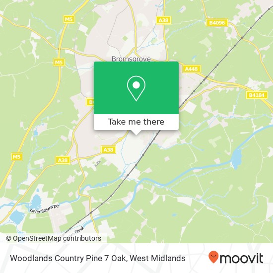 Woodlands Country Pine 7 Oak map