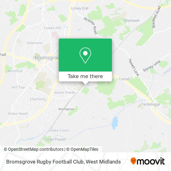 Bromsgrove Rugby Football Club map