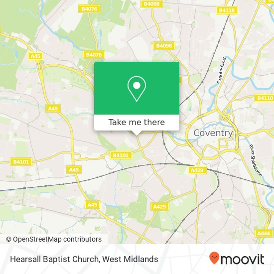 Hearsall Baptist Church map