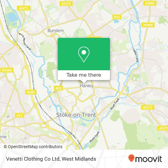 Venetti Clothing Co Ltd map