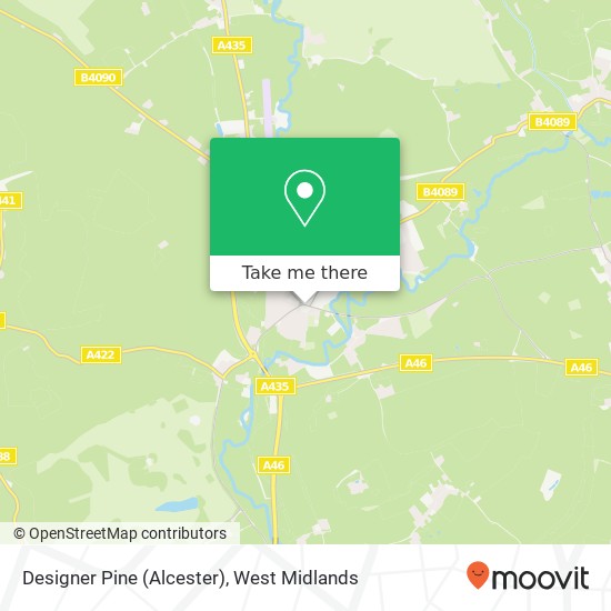 Designer Pine (Alcester) map