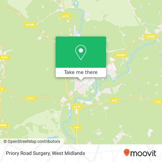 Priory Road Surgery map