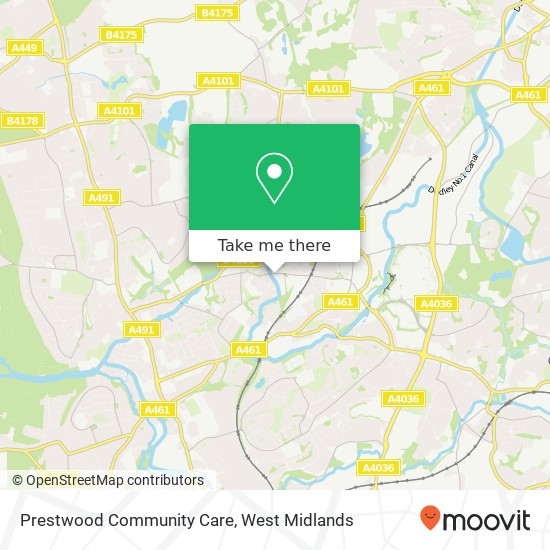 Prestwood Community Care map