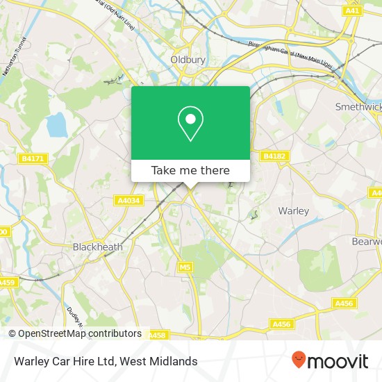 Warley Car Hire Ltd map