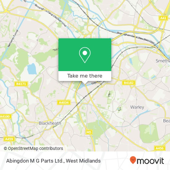 Abingdon M G Parts Ltd. map