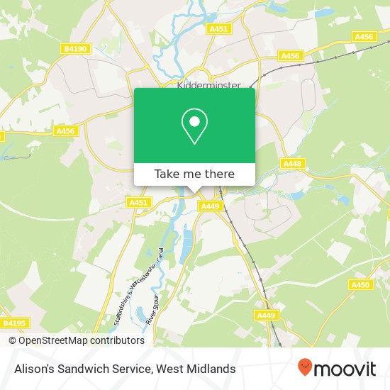 Alison's Sandwich Service map