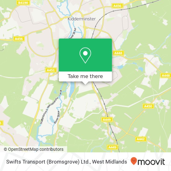 Swifts Transport (Bromsgrove) Ltd. map