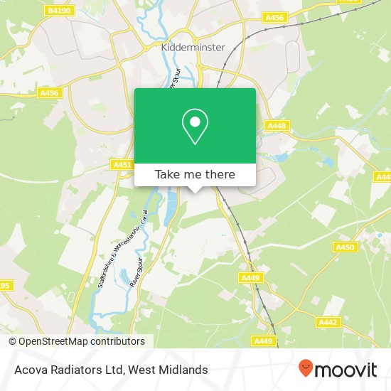 Acova Radiators Ltd map