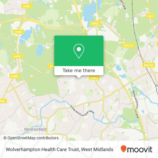 Wolverhampton Health Care Trust map