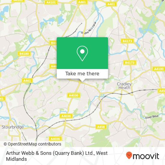 Arthur Webb & Sons (Quarry Bank) Ltd. map