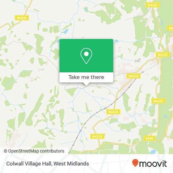 Colwall Village Hall map