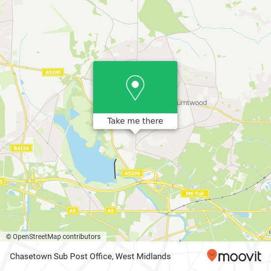 Chasetown Sub Post Office map