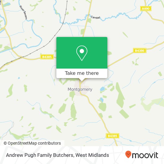 Andrew Pugh Family Butchers map