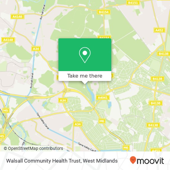 Walsall Community Health Trust map
