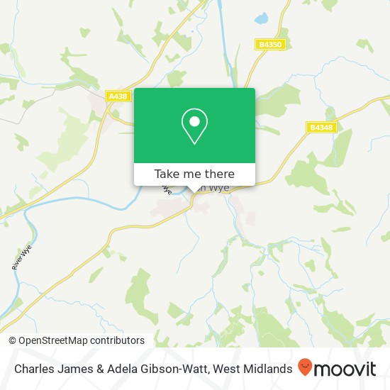 Charles James & Adela Gibson-Watt map