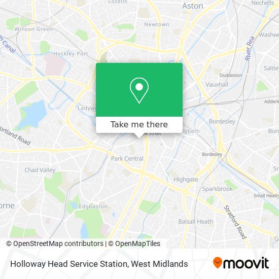 Holloway Head Service Station map