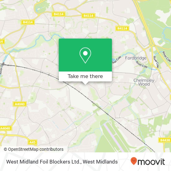 West Midland Foil Blockers Ltd. map