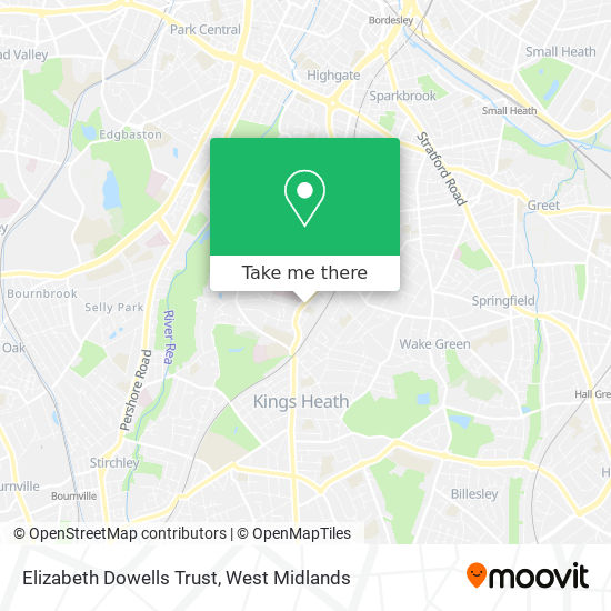 Elizabeth Dowells Trust map