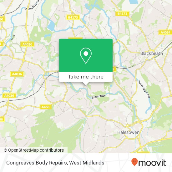 Congreaves Body Repairs map