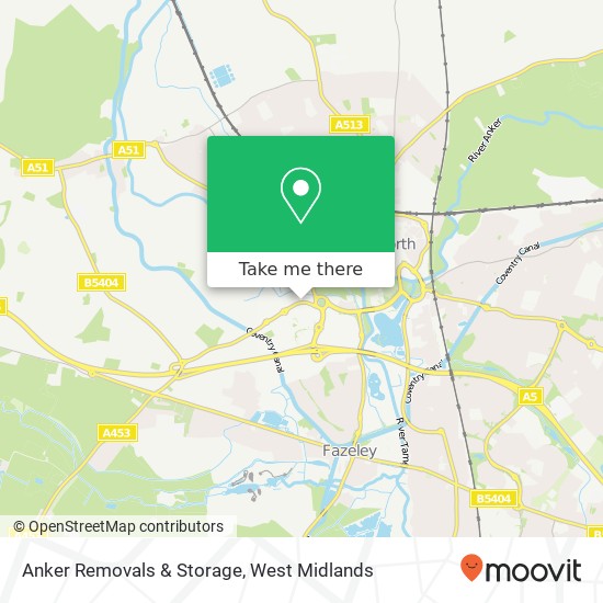 Anker Removals & Storage map