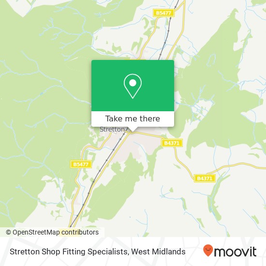 Stretton Shop Fitting Specialists map