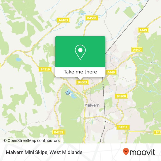 Malvern Mini Skips map