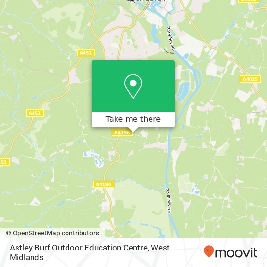 Astley Burf Outdoor Education Centre map