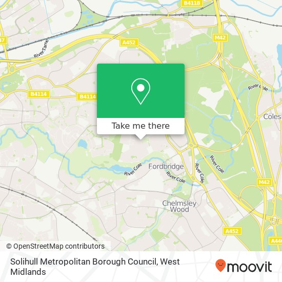 Solihull Metropolitan Borough Council map