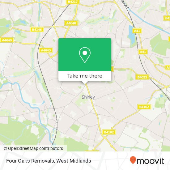 Four Oaks Removals map