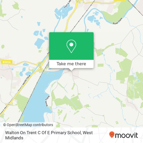 Walton On Trent C Of E Primary School map