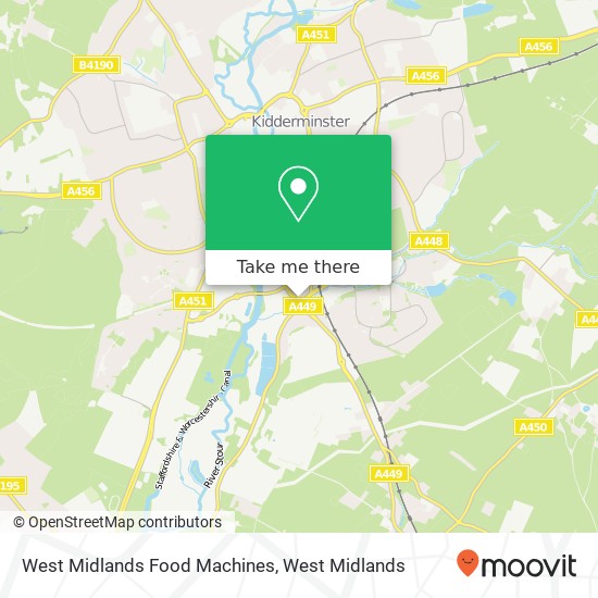 West Midlands Food Machines map