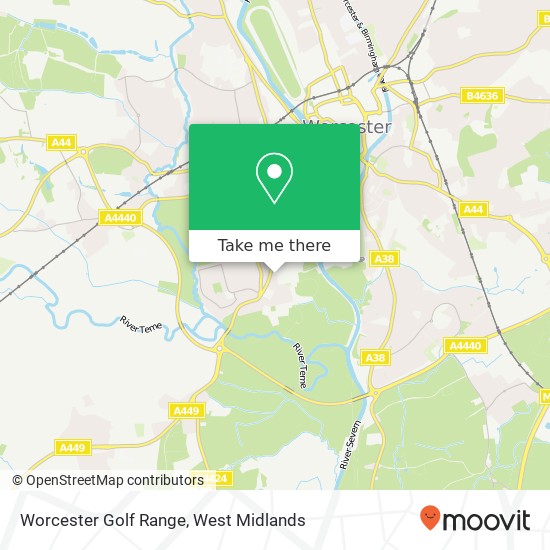 Worcester Golf Range map