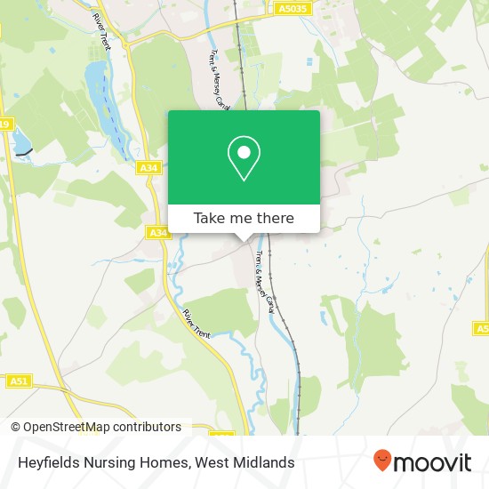 Heyfields Nursing Homes map