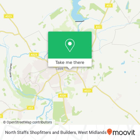 North Staffs Shopfitters and Builders map