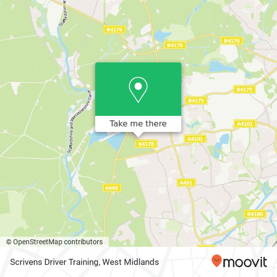 Scrivens Driver Training map