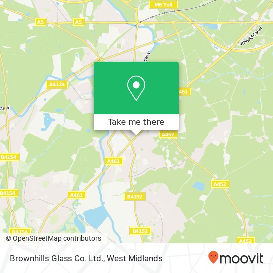 Brownhills Glass Co. Ltd. map