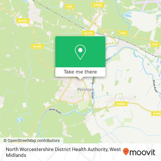 North Worcestershire District Health Authority map