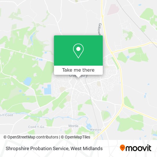 Shropshire Probation Service map