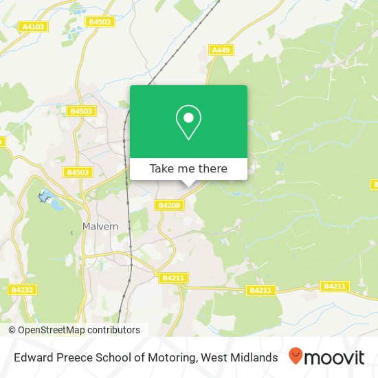 Edward Preece School of Motoring map