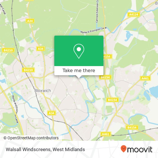 Walsall Windscreens map