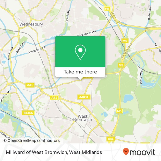 Millward of West Bromwich map