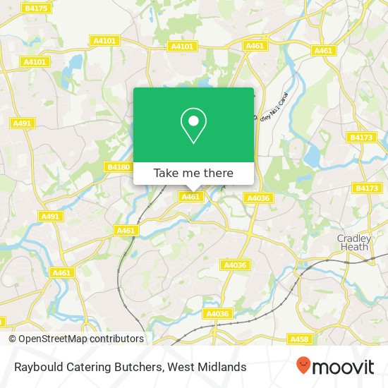 Raybould Catering Butchers map