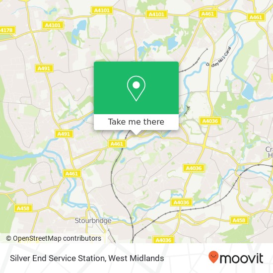 Silver End Service Station map