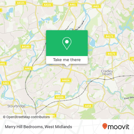 Merry Hill Bedrooms map