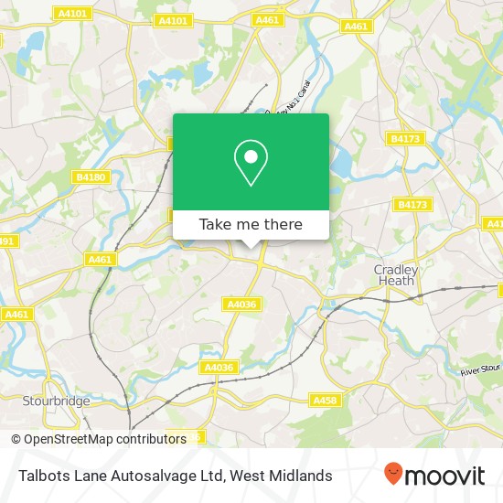 Talbots Lane Autosalvage Ltd map