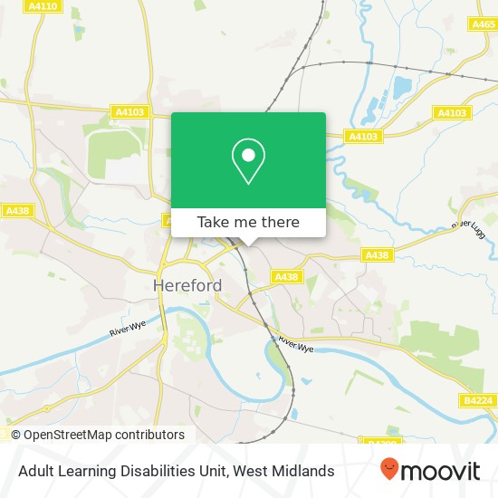 Adult Learning Disabilities Unit map