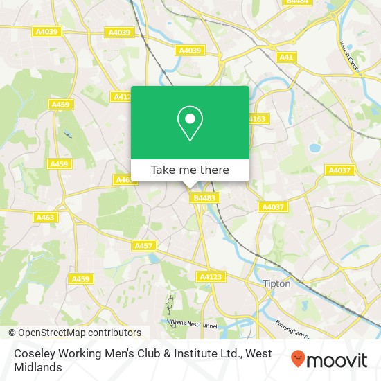 Coseley Working Men's Club & Institute Ltd. map