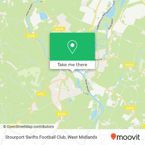 Stourport Swifts Football Club map