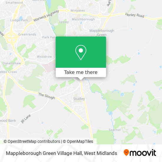 Mappleborough Green Village Hall map