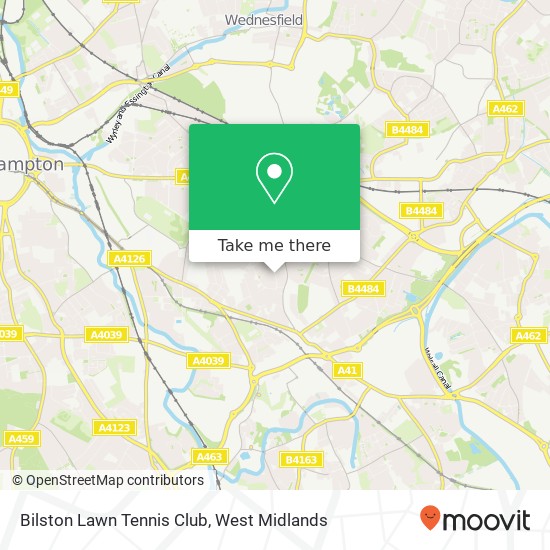 Bilston Lawn Tennis Club map